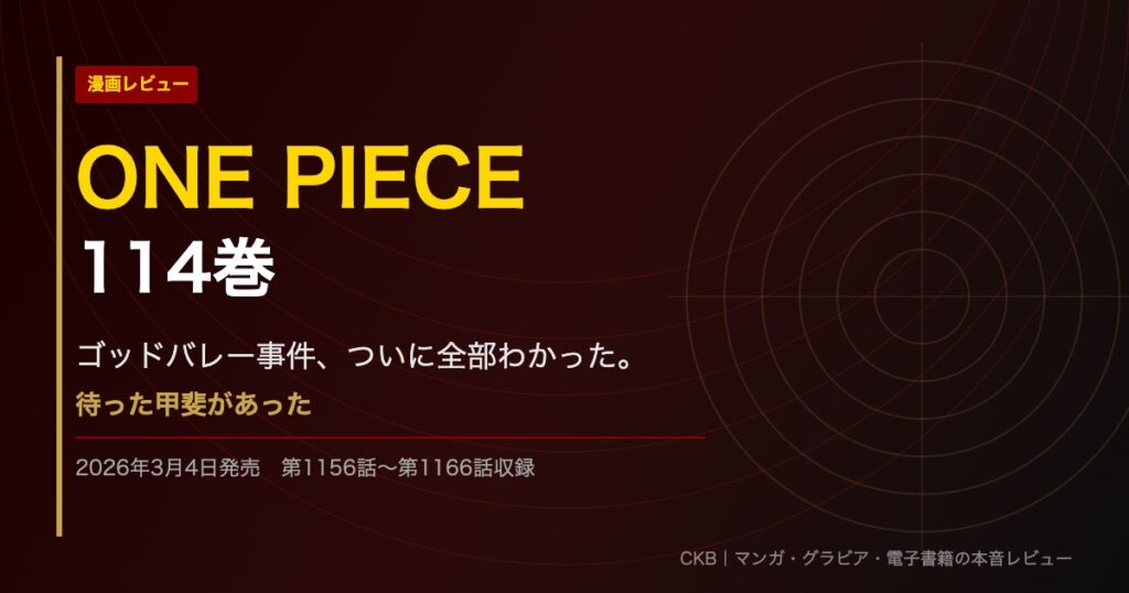 ONE PIECE 114巻｜ゴッドバレー事件、ついに全部わかった。40代が語る「待った甲斐があった」理由【DMMブックスで読む】